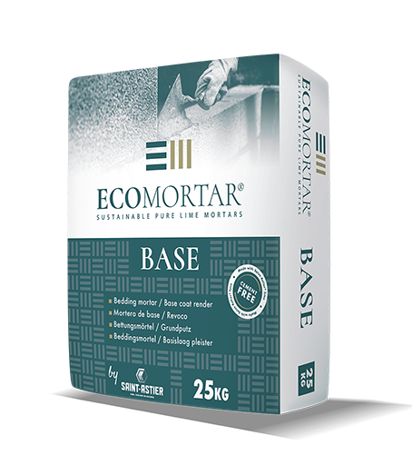 Ecomortar Base packaging with text and branding on a white background