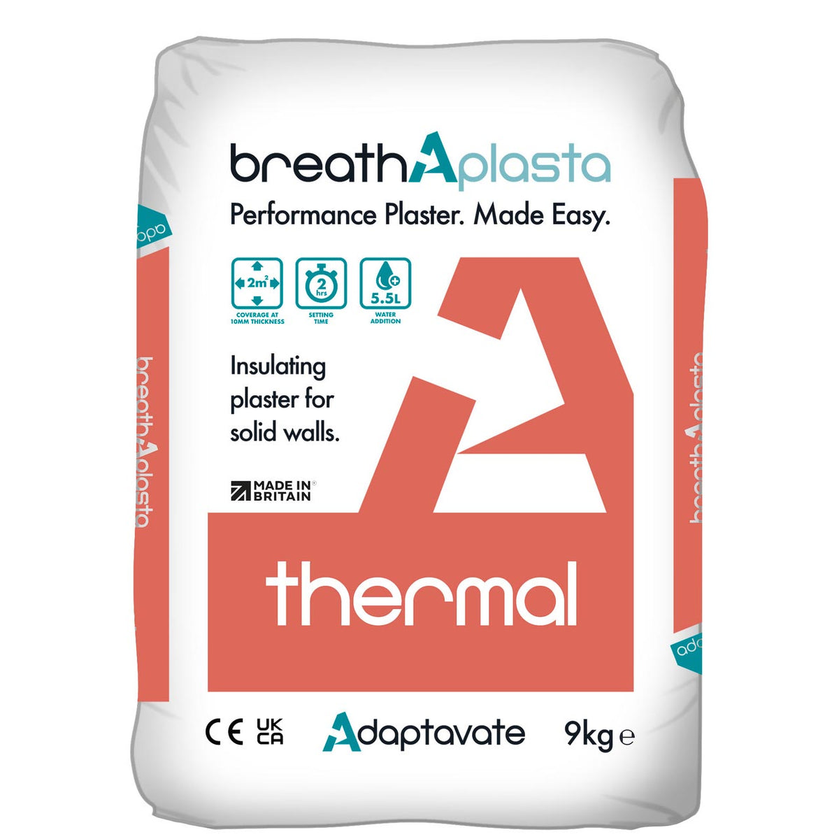 Bag of breathAplasta thermal plaster on a white background
