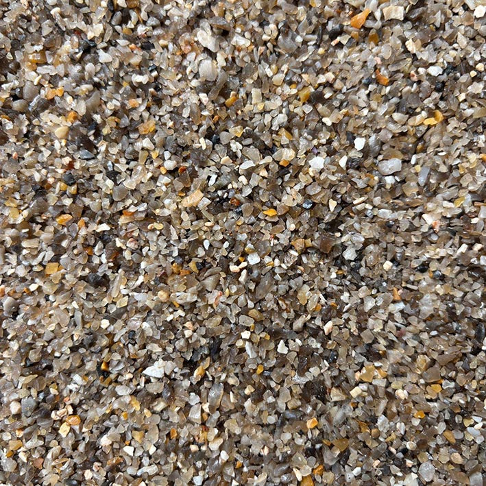 Close-up of clean grit with various colors and sizes