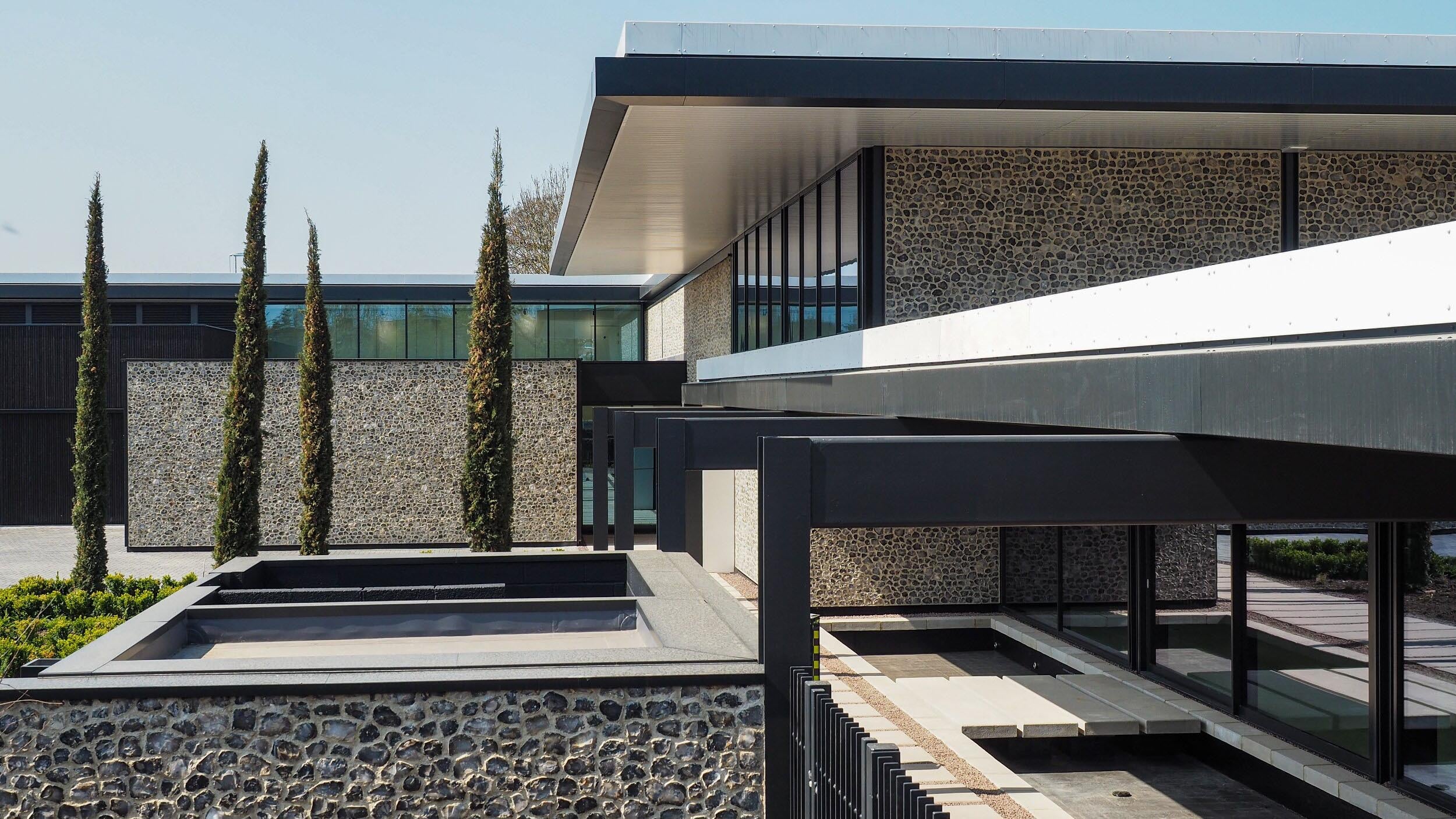 Modern Lime and Flint building in West Sussex