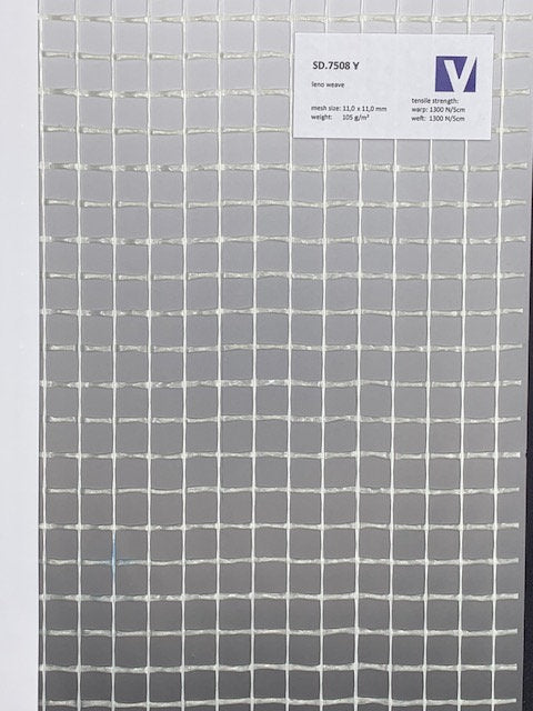 A sheet of white reinforcing mesh, with grid-like pattern, typically used for internal and external plastering applications.