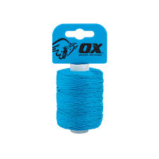 Blue thread spool with OX branding on a white background
