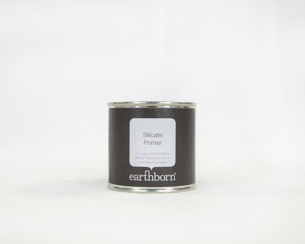 Earthborn silicone primer can on a white background