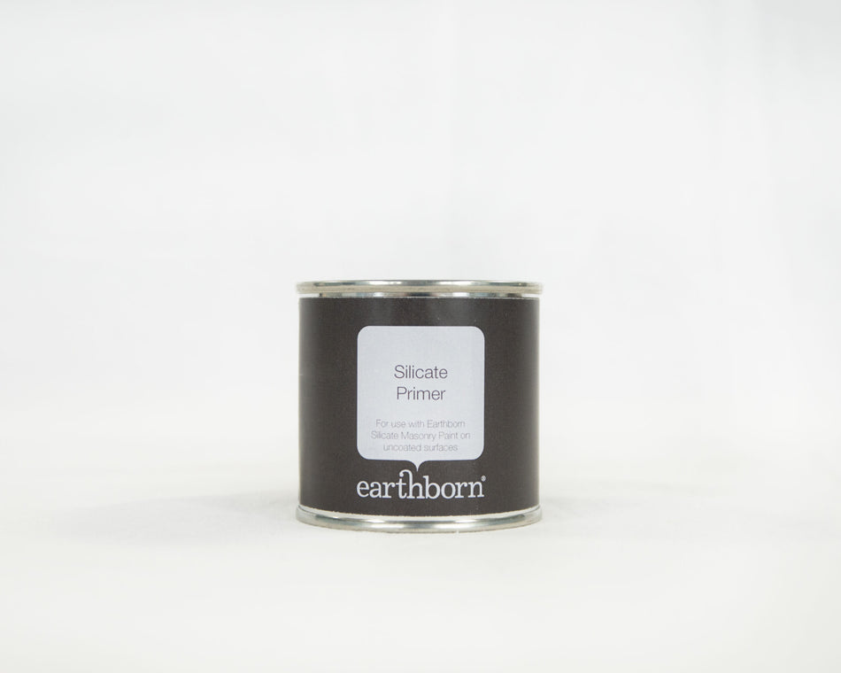 Earthborn silicone primer can on a white background